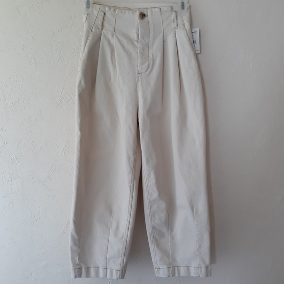 NWT Free People Jeans High Waisted Cropped - Picture 2 of 9